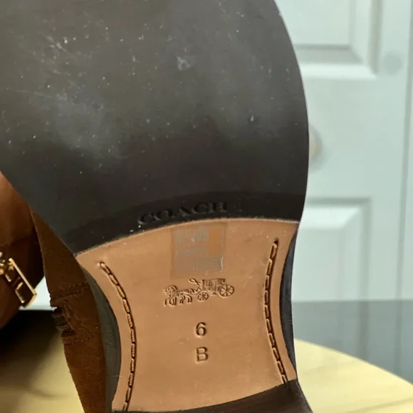 Coach Tan Suede Over-the-Knee Boots - Picture 9 of 12